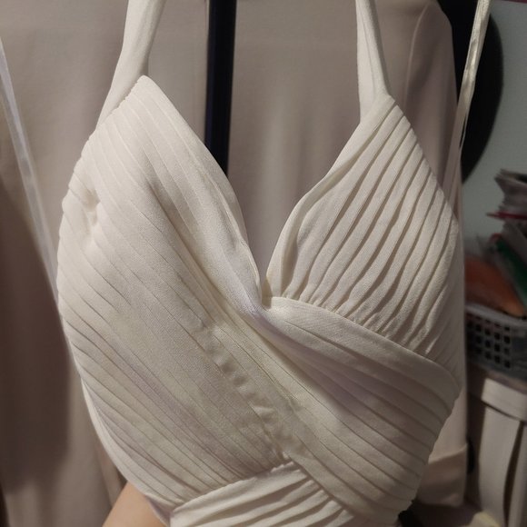 BCBG Max Azria white halter top mini dress - Picture 1 of 4